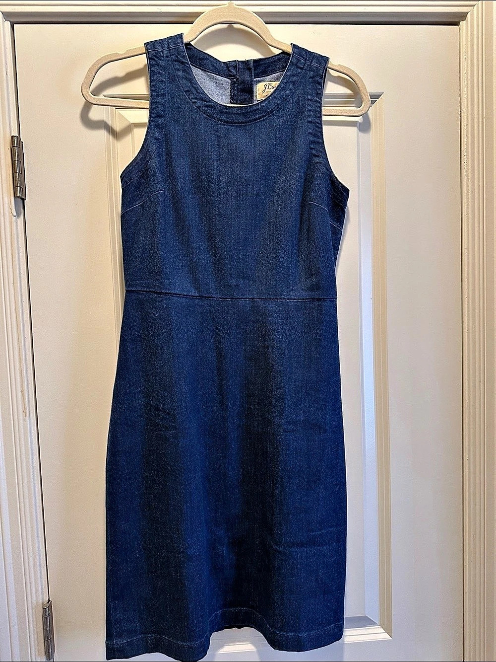 J.Crew Denim Sleeveless Midi Dress in Blue Size 2 Like New